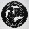 Custom Ms Literature Teacher metal sign in 16 gauge steel with personalized name for English classroom wall decor, library, teacher office and gift.