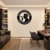 Personalized Podcaster Metal Sign Custom Recording Studio Name Sign Mic Wall Art Personalized podcaster metal sign in 16 gauge steel with custom recording studio name and microphone design for podcast room, studio, office and gift.