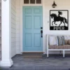 Personalized Woman Riding A Horse Metal Sign Custom Cowgirl Equestrian Wall Gift Personalized woman riding a horse metal sign in 16 gauge steel with custom name for cowgirl equestrian wall decor, barn, ranch, stable and horse lover gift.