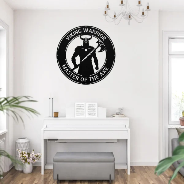 Personalized Viking Warrior Metal Sign Custom Norse Valhalla God Shield Wall Art Personalized Viking warrior metal sign in 16 gauge steel with custom name, Norse Valhalla and shield design for Viking wall decor, man cave and gift.