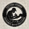 Personalized Tattooer Metal Sign Custom Tattoo Shop Name Plate Studio Wall Decor Personalized tattooer metal sign in 16 gauge steel with custom tattoo shop name for studio wall decor, tattoo artist workspace, shop and gift.
