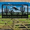 Custom Desert Metal Sign Personalized Cactus Joshua Tree Southwest Wall Art Custom desert metal sign in 16 gauge steel with personalized name, cactus and Joshua Tree design for Southwest wall decor, ranch, patio, garden and gift.