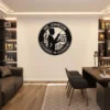 Personalized Mr Music Teacher metal sign in 16 gauge steel with custom name for band director classroom wall decor, music room, studio and teacher gift.