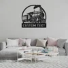Custom Train Metal Sign Personalized Railroad Plaque Name Locomotive Railway Art Custom train metal sign in 16 gauge steel with personalized name for railroad wall decor, locomotive art, train room, garage, workshop and railway gift.