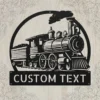 il_fullxfull.8461027865_4pyp Custom Train Metal Sign Personalized Railroad Plaque Name Locomotive Railway Art