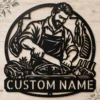 Personalized Butcher Metal Art Sign Custom Meat Market Plaque Kitchen Wall Decor Personalized butcher metal sign in 16 gauge steel with custom name for meat market wall decor, butcher shop, kitchen, restaurant and food lover gift.