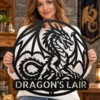Personalized Dragon Metal Sign Custom Fantasy Wall Decor Gothic Medieval Artwork Personalized dragon metal sign in 16 gauge steel with custom name for fantasy wall decor, gothic medieval artwork, gaming room, man cave and gift.