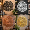 Personalized tattooer metal sign in 16 gauge steel with custom tattoo shop name for studio wall decor, tattoo artist workspace, shop and gift.