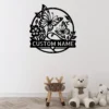 Custom butterflies metal sign with personalized name, butterfly wall decor and garden art, perfect for gardens, patios, nature lovers and unique gifts.