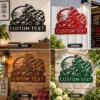 Custom Karting Metal Sign Personalized Go Kart Racing Garage Wall Decor Gift Custom karting metal sign with personalized racer name and number, go kart racing garage wall decor and motorsport gift for kart racers and racing fans.