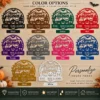 Custom Halloween Metal Sign Personalized Family Name Haunted House Decor Custom Halloween metal sign with personalized family name, haunted house design and spooky wall decor for porches, entryways and Halloween home displays.