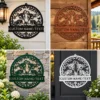 Custom Deer Metal Sign Personalized Fawn Woodland Nursery Wall Decor Gift Custom deer metal sign with personalized child name and cute fawn design, woodland nursery wall decor for baby rooms, kids bedrooms and baby shower gifts.
