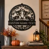 Custom Deer Metal Sign Personalized Fawn Woodland Nursery Wall Decor Gift Custom deer metal sign with personalized child name and cute fawn design, woodland nursery wall decor for baby rooms, kids bedrooms and baby shower gifts.