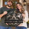 Custom Deer Metal Sign Personalized Fawn Woodland Nursery Wall Decor Gift Custom deer metal sign with personalized child name and cute fawn design, woodland nursery wall decor for baby rooms, kids bedrooms and baby shower gifts.