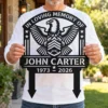 Custom Gysgt Chevrons Metal Stake Sign Personalized Usmc Marine Garden Decor Custom GySgt chevrons metal stake sign personalized with name and service dates, military garden yard decor for Gunnery Sergeants, veterans and families.