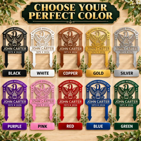 Custom Gysgt Chevrons Metal Stake Sign Personalized Usmc Marine Garden Decor Custom GySgt chevrons metal stake sign personalized with name and service dates, military garden yard decor for Gunnery Sergeants, veterans and families.
