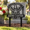 Custom Gysgt Chevrons Metal Stake Sign Personalized Usmc Marine Garden Decor Custom GySgt chevrons metal stake sign personalized with name and service dates, military garden yard decor for Gunnery Sergeants, veterans and families.
