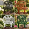 Custom Gysgt Chevrons Metal Stake Sign Personalized Usmc Marine Garden Decor Custom GySgt chevrons metal stake sign personalized with name and service dates, military garden yard decor for Gunnery Sergeants, veterans and families.