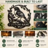 Custom Australasian Robin Metal Sign Personalized Bird Wall Decor Art Custom Australasian Robin metal sign with personalized name, detailed bird wall decor and nature art, perfect for gardens, bird lovers and wildlife enthusiasts.