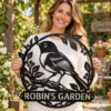 Custom Australasian Robin Metal Sign Personalized Bird Wall Decor Art Custom Australasian Robin metal sign with personalized name, detailed bird wall decor and nature art, perfect for gardens, bird lovers and wildlife enthusiasts.