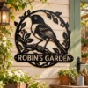 Custom Australasian Robin Metal Sign Personalized Bird Wall Decor Art Custom Australasian Robin metal sign with personalized name, detailed bird wall decor and nature art, perfect for gardens, bird lovers and wildlife enthusiasts.