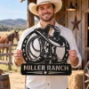 Custom Cowboy Boots Metal Sign Personalized Western Country Barn Wall Decor Custom cowboy boots metal sign with personalized name, Western country barn wall decor and rustic ranch art for cowboys, cowgirls and farmhouse spaces.