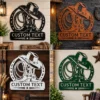 Custom Cowboy Boots Metal Sign Personalized Western Country Barn Wall Decor Custom cowboy boots metal sign with personalized name, Western country barn wall decor and rustic ranch art for cowboys, cowgirls and farmhouse spaces.