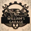 Custom Mechanic Garage Metal Sign Personalized Auto Repair Shop Decor Custom mechanic garage metal sign with personalized name and auto repair shop text, automotive wall decor for mechanics, workshops and garage owners.