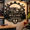 Custom Mechanic Garage Metal Sign Personalized Auto Repair Shop Decor Custom mechanic garage metal sign with personalized name and auto repair shop text, automotive wall decor for mechanics, workshops and garage owners.