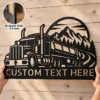 Custom Tank Truck Metal Sign Personalized Gas Trucker Garage Wall Decor Custom tank truck metal sign with personalized trucker name, gas tanker design and garage wall decor for tanker drivers, trucking companies and truck lovers.
