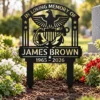 Custom Us Navy Metal Stake Sign Personalized Military Garden Yard Decor Gift Custom US Navy metal stake sign personalized with name and service details, military garden yard decor gift for Navy veterans, sailors and families.