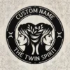 Custom Gemini Metal Sign Personalized Zodiac Wall Art Astrology Birthday Gift Custom Gemini metal sign with personalized name, Gemini zodiac symbol and astrology design, perfect for birthday gifts, wall decor and horoscope lovers.