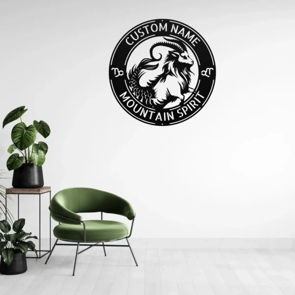 Custom Capricorn Metal Sign Personalized Zodiac Wall Art Astrology Gift Custom Capricorn metal sign with personalized name, zodiac symbol and astrology design, perfect for Capricorn wall decor, birthday gifts and horoscope lovers.