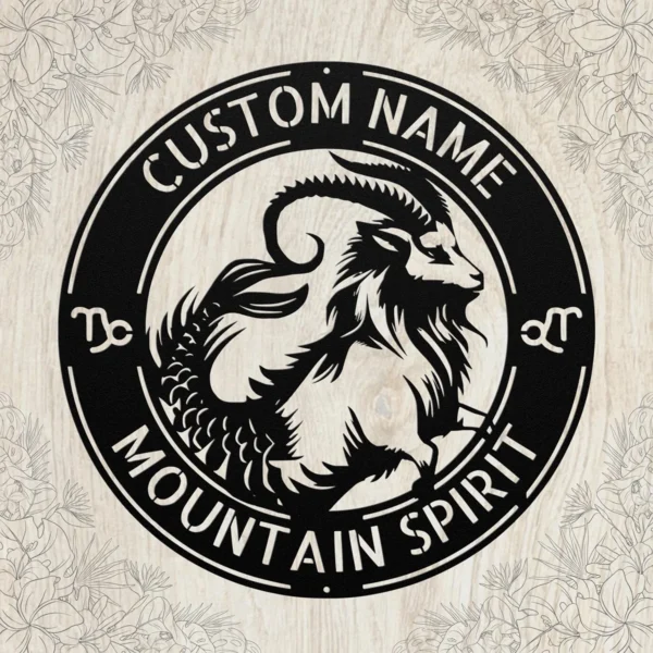 Custom Capricorn Metal Sign Personalized Zodiac Wall Art Astrology Gift Custom Capricorn metal sign with personalized name, zodiac symbol and astrology design, perfect for Capricorn wall decor, birthday gifts and horoscope lovers.