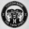 Custom Gemini Metal Sign Personalized Zodiac Wall Art Astrology Birthday Gift Custom Gemini metal sign with personalized name, Gemini zodiac symbol and astrology design, perfect for birthday gifts, wall decor and horoscope lovers.