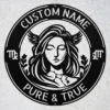 Custom Virgo Metal Sign Personalized Zodiac Wall Decor Astrology Gift Custom Virgo metal sign with personalized name, Virgo zodiac symbol and astrology design, perfect for wall decor, birthday gifts and horoscope lovers.