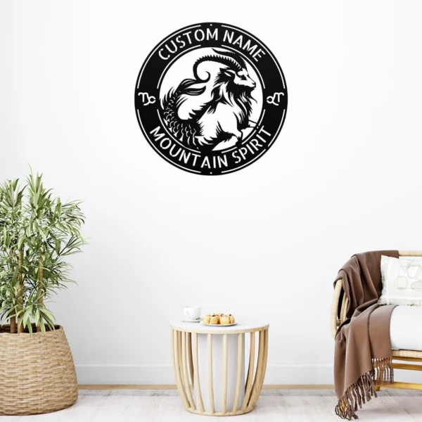 Custom Capricorn Metal Sign Personalized Zodiac Wall Art Astrology Gift Custom Capricorn metal sign with personalized name, zodiac symbol and astrology design, perfect for Capricorn wall decor, birthday gifts and horoscope lovers.