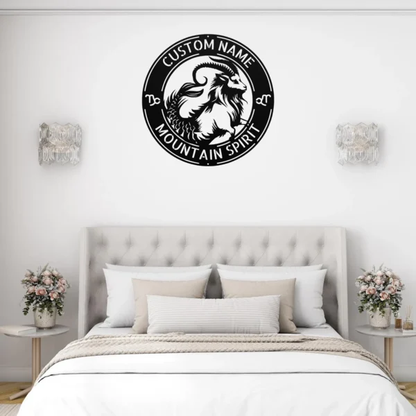 Custom Capricorn Metal Sign Personalized Zodiac Wall Art Astrology Gift Custom Capricorn metal sign with personalized name, zodiac symbol and astrology design, perfect for Capricorn wall decor, birthday gifts and horoscope lovers.