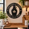 Custom Maple Syrup Metal Sign Personalized Sugarhouse Cabin Wall Decor Custom maple syrup metal sign with personalized sugarhouse or family name, rustic cabin wall decor for maple farms, sugar shacks, kitchens and country homes.