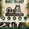 Custom Alaskan Malamute Metal Sign Personalized Dog Wall Art Decor Gift Custom Alaskan Malamute metal sign with personalized dog name and breed silhouette, unique dog wall art and pet decor gift for Malamute owners and lovers.