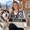 Custom Alaskan Malamute Metal Sign Personalized Dog Wall Art Decor Gift Custom Alaskan Malamute metal sign with personalized dog name and breed silhouette, unique dog wall art and pet decor gift for Malamute owners and lovers.