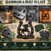 Custom Horse Horseshoe Metal Sign Personalized Ranch Equestrian Wall Decor Custom horse horseshoe metal sign with personalized ranch or stable name, equestrian wall decor for horse lovers, riders, barns, ranches and tack rooms.