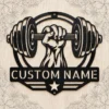 Custom Weightlifting Metal Sign Personalized Gym Wall Art Fitness Fan Gift Custom weightlifting metal sign with personalized name or gym text, fitness wall art and workout decor gift for weightlifters, bodybuilders and gym lovers.