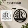 Personalized Business Logo Metal Sign Custom Metal Sign Decor Personalized business logo metal sign with custom company name, text and design, metal wall art for offices, storefronts, shops and business decor.