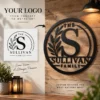 Personalized Business Logo Metal Sign Custom Metal Sign Decor Personalized business logo metal sign with custom company name, text and design, metal wall art for offices, storefronts, shops and business decor.