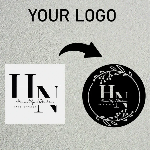 Personalized Business Logo Metal Sign Custom Metal Sign Decor Personalized business logo metal sign with custom company name, text and design, metal wall art for offices, storefronts, shops and business decor.