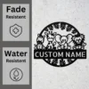 Custom Safari Animals Metal Sign Personalized Jungle Nursery Wall Art Decor Custom safari animals metal sign with personalized name, jungle nursery wall art and decor, perfect for baby rooms, children’s bedrooms, playrooms and gifts.
