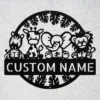 Custom Safari Animals Metal Sign Personalized Jungle Nursery Wall Art Decor Custom safari animals metal sign with personalized name, jungle nursery wall art and decor, perfect for baby rooms, children’s bedrooms, playrooms and gifts.