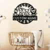 Custom Safari Animals Metal Sign Personalized Jungle Nursery Wall Art Decor Custom safari animals metal sign with personalized name, jungle nursery wall art and decor, perfect for baby rooms, children’s bedrooms, playrooms and gifts.