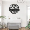 Custom Happy Penguins Metal Sign Personalized Penguin Wall Art Decor Gift Custom happy penguins metal sign with personalized name, playful penguin wall art and decor, perfect for children’s rooms, animal lovers and unique gifts.